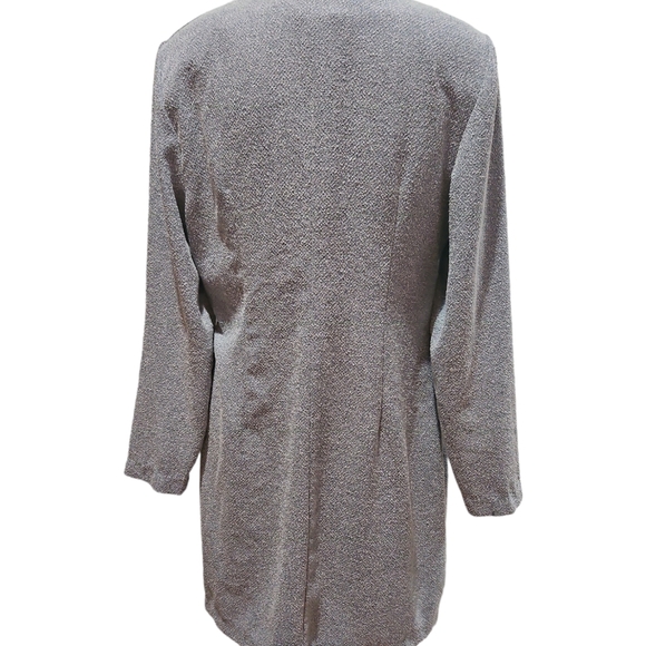 All that Jazz Women Dress and Jacket Career Suit Size 11/12 Blue White Texture - Picture 5 of 16